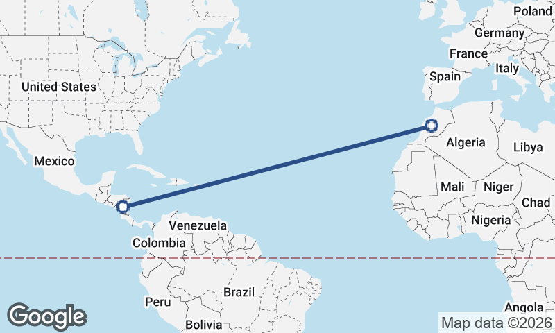 Nicaragua to Morocco