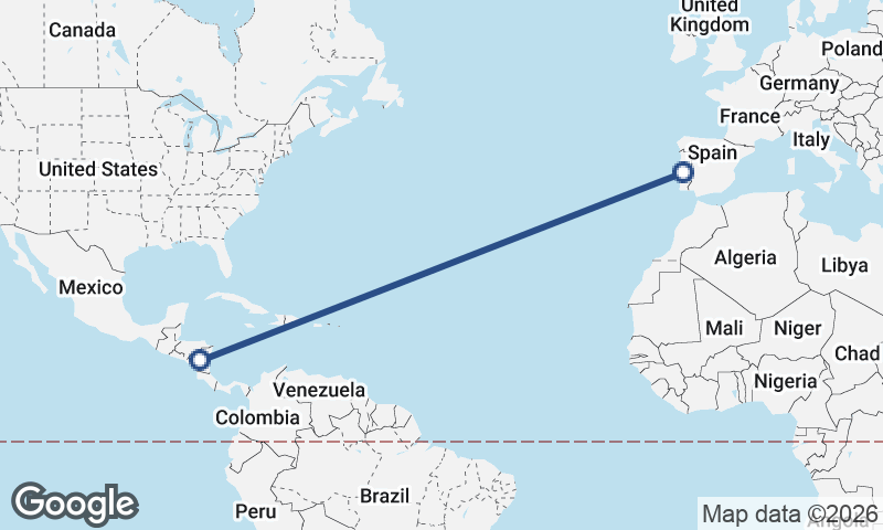 Nicaragua to Portugal