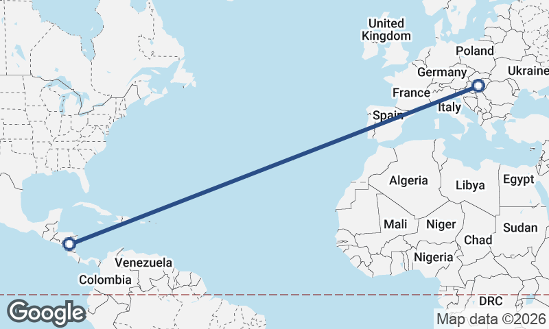 Nicaragua to Hungary