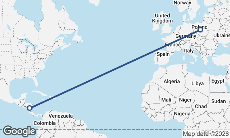 Nicaragua to Poland