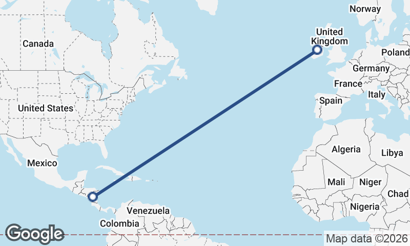 Nicaragua to Ireland