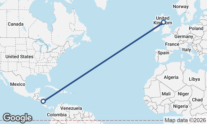 Nicaragua to United Kingdom