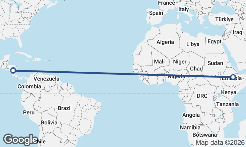 Nicaragua to Ethiopia