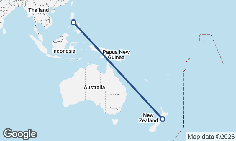 Philippines to New Zealand