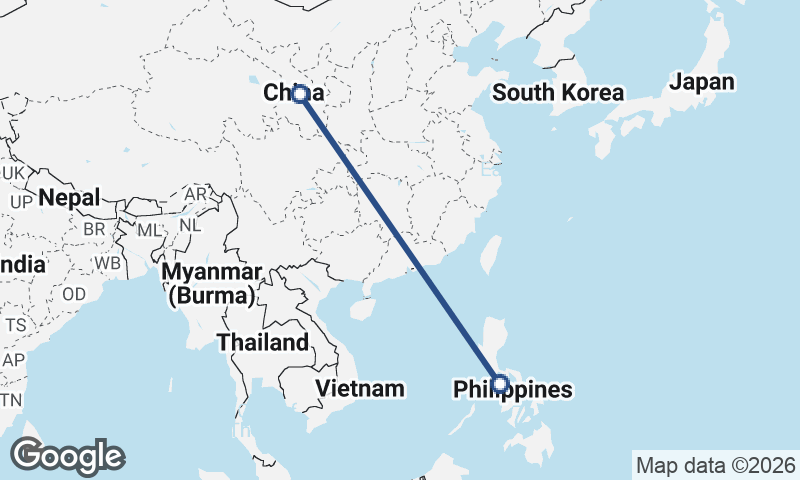 Philippines to China