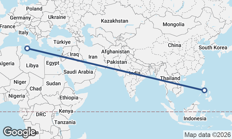 Philippines to Malta