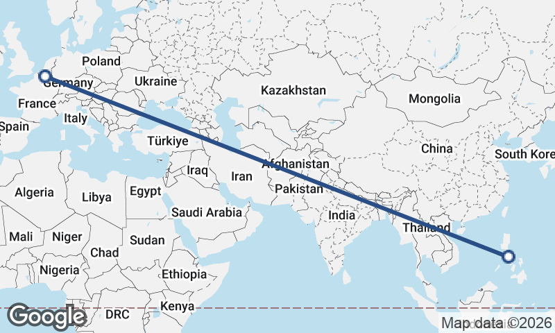 Philippines to Belgium