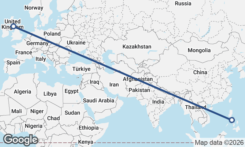 Philippines to United Kingdom
