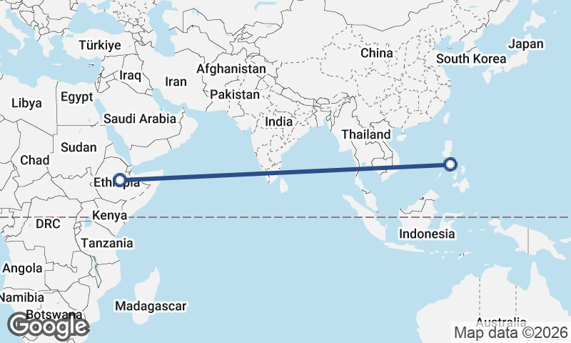Philippines to Ethiopia