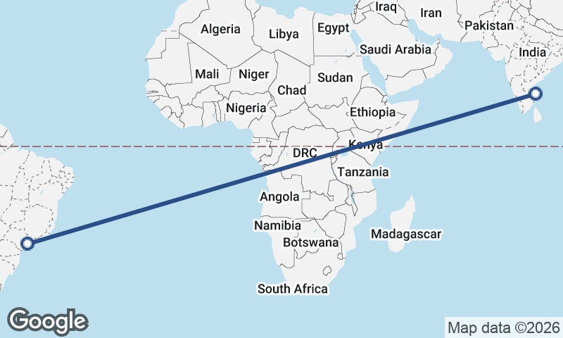 Chennai to São Paulo