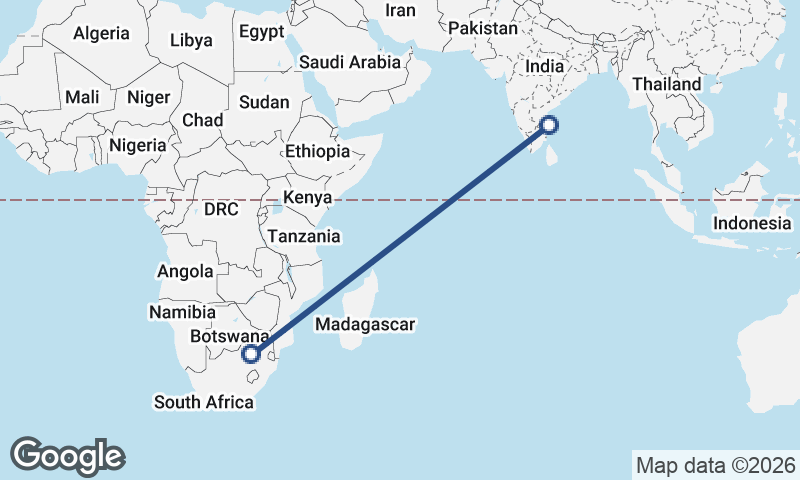 Chennai to Johannesburg