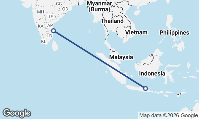 Chennai to Surabaya