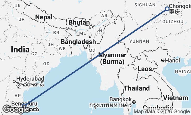 Chennai to Chongqing