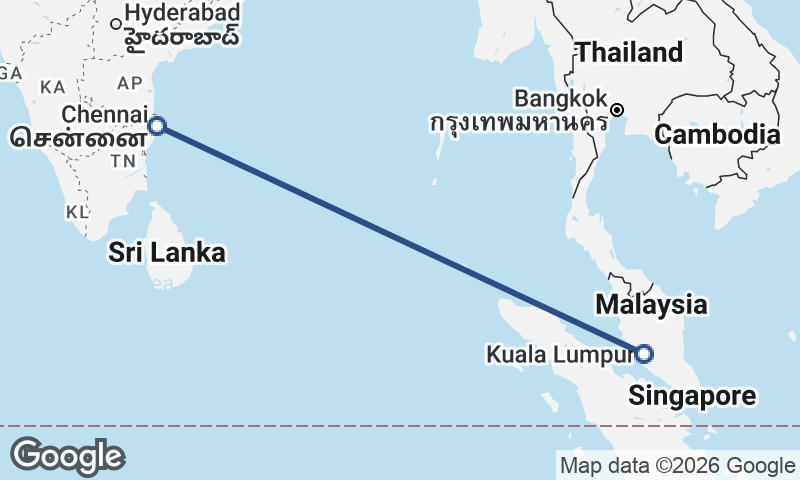 Chennai to Kuala Lumpur