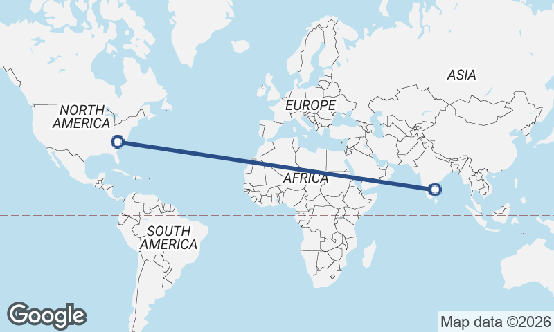 Chennai to Charlotte