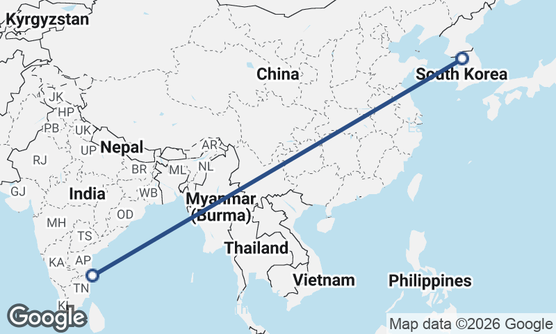 Chennai to Seoul