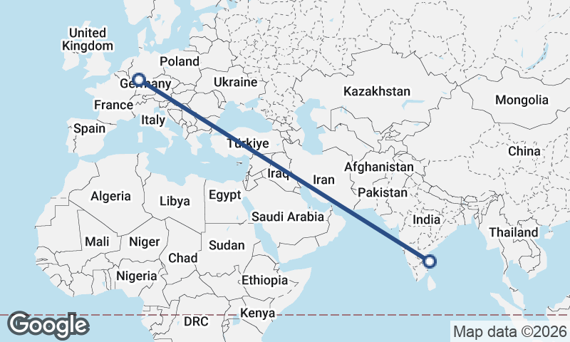 Chennai to Frankfurt