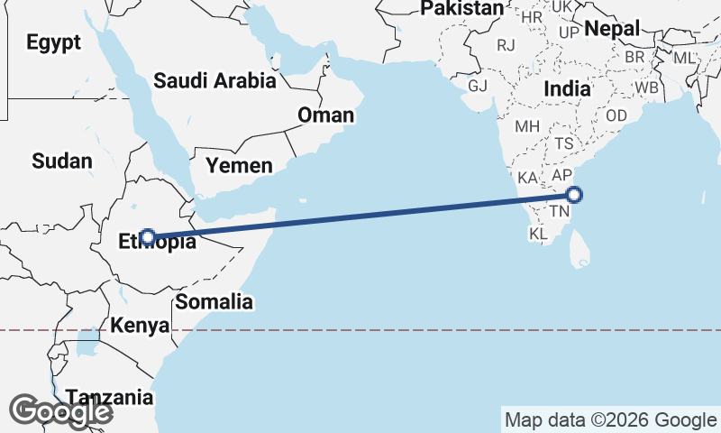 Chennai to Addis Ababa