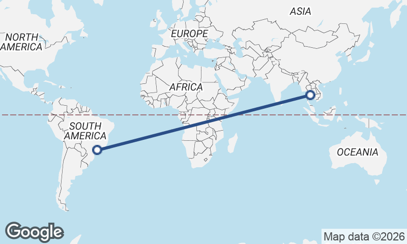 Bangkok to São Paulo