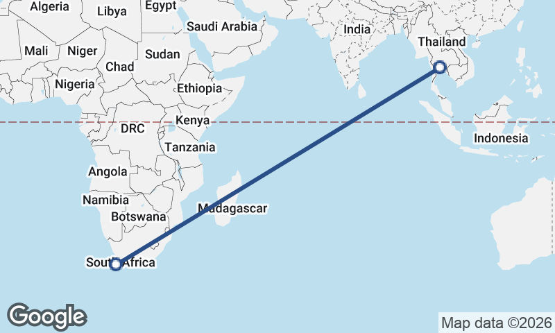 Bangkok to Cape Town
