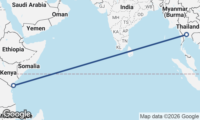 Bangkok to Mombasa