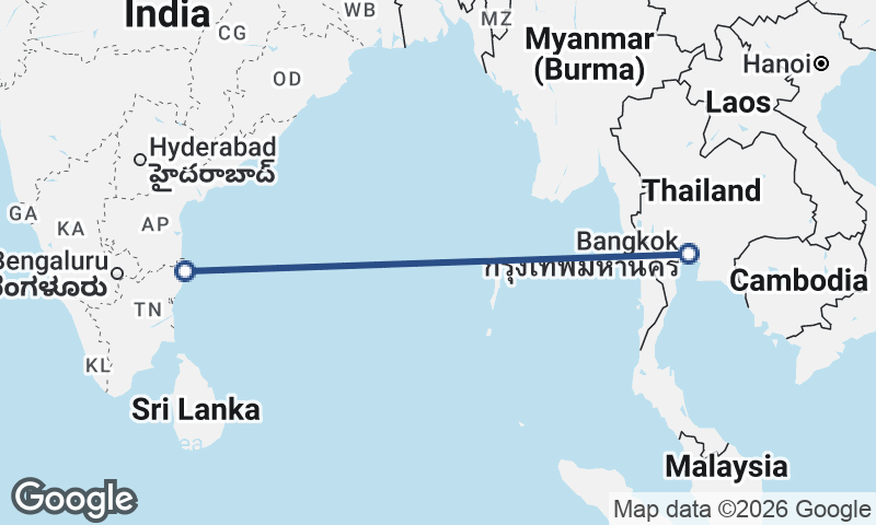 Bangkok to Chennai