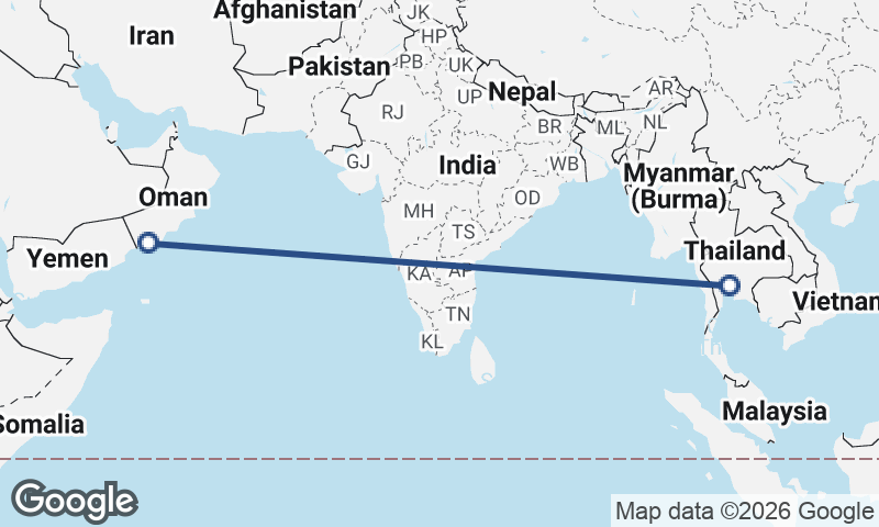 Bangkok to Şalālah
