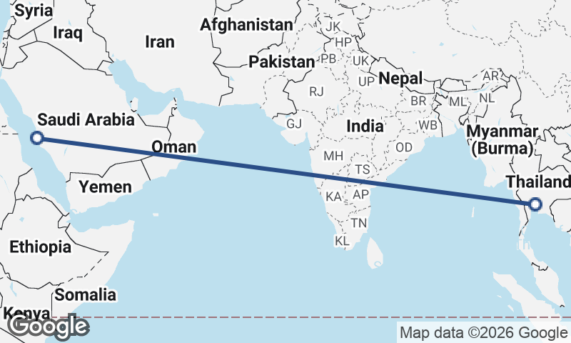 Bangkok to Jeddah
