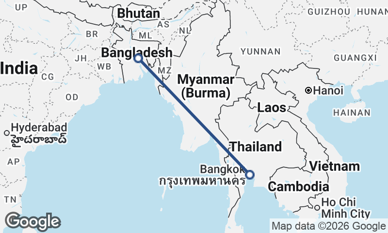 Bangkok to Dhaka