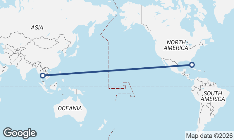 Bangkok to Miami