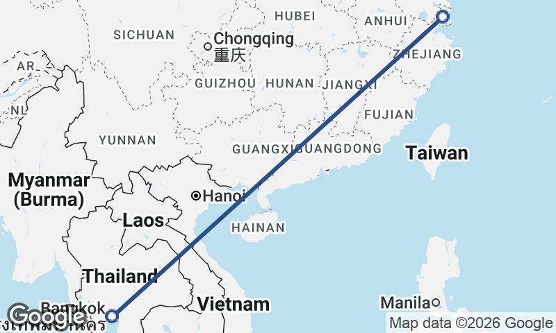 Bangkok to Shanghai