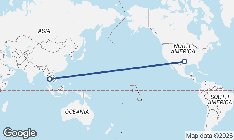Bangkok to Fort Worth