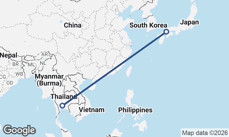 Bangkok to Hiroshima