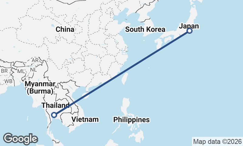Bangkok to Tokyo