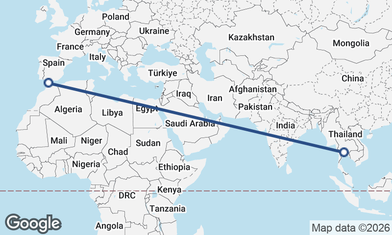 Bangkok to Algeciras