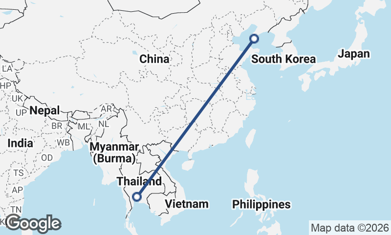 Bangkok to Dalian
