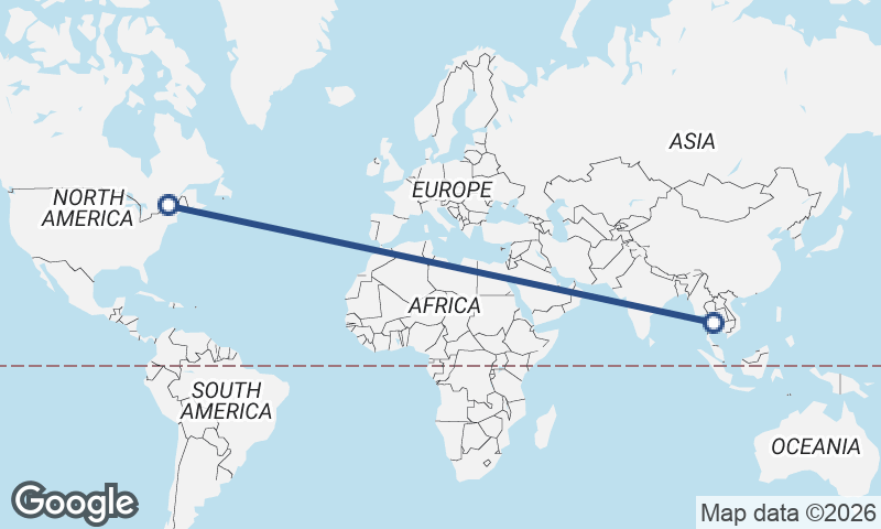 Bangkok to Montréal