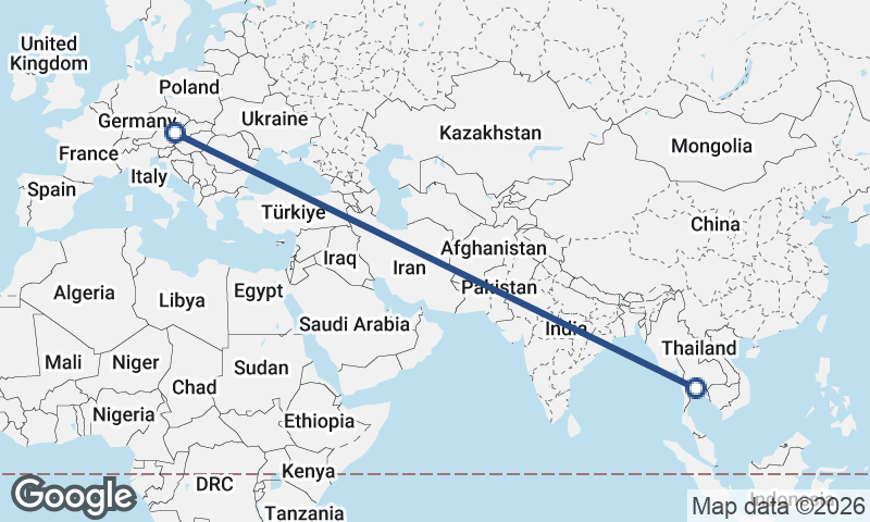 Bangkok to Vienna