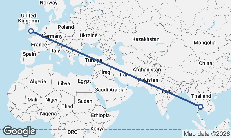 Bangkok to Bristol