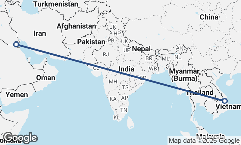 Vietnam to Kuwait