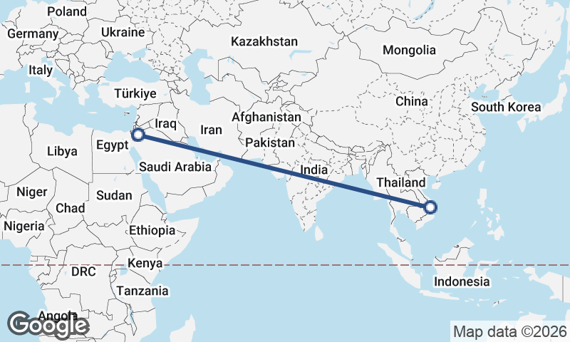 Vietnam to Jordan