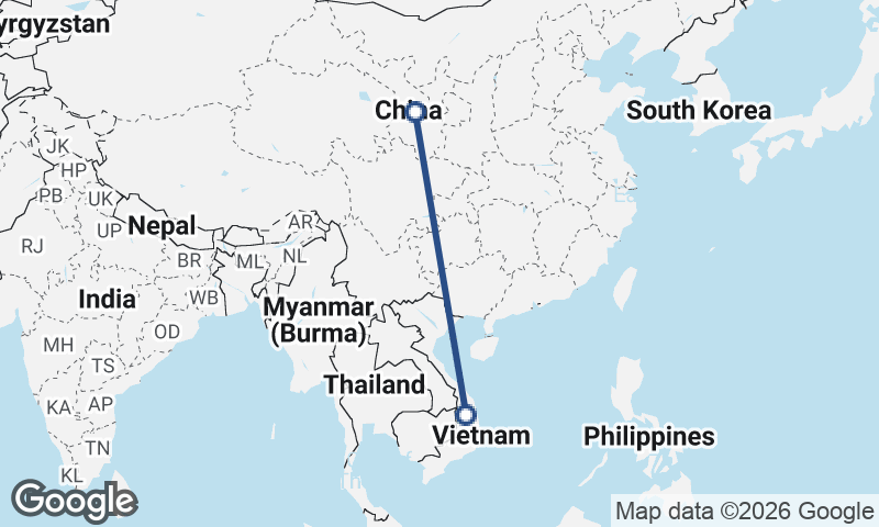 Vietnam to China