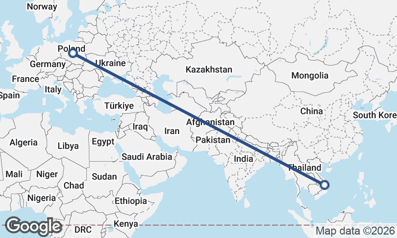 Vietnam to Poland