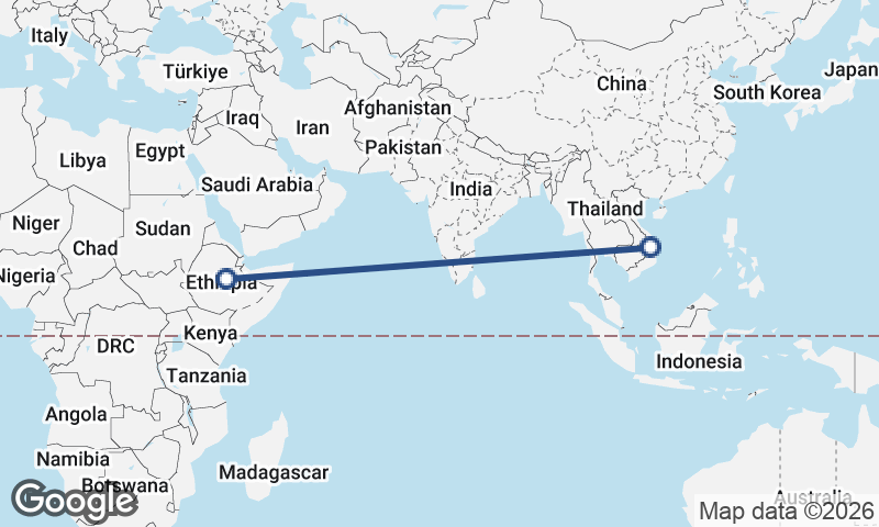 Vietnam to Ethiopia