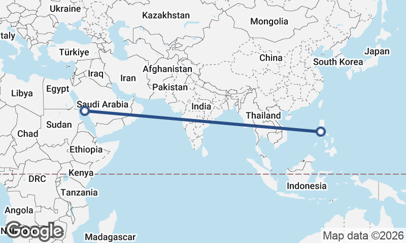 Manila to Jeddah