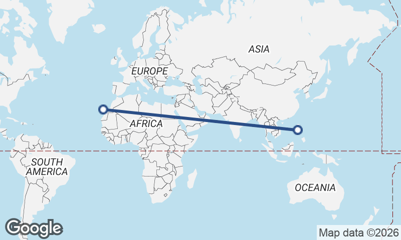 Manila to Las Palmas de Gran Canaria