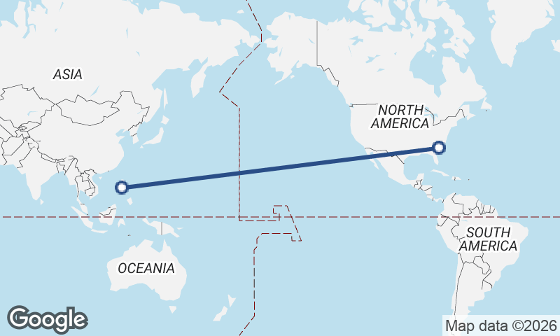 Manila to Charleston