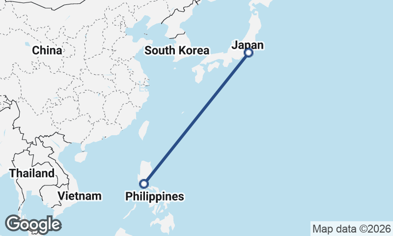Manila to Tokyo