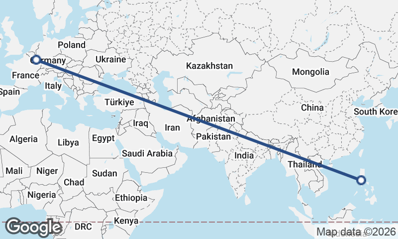 Manila to Luxembourg City