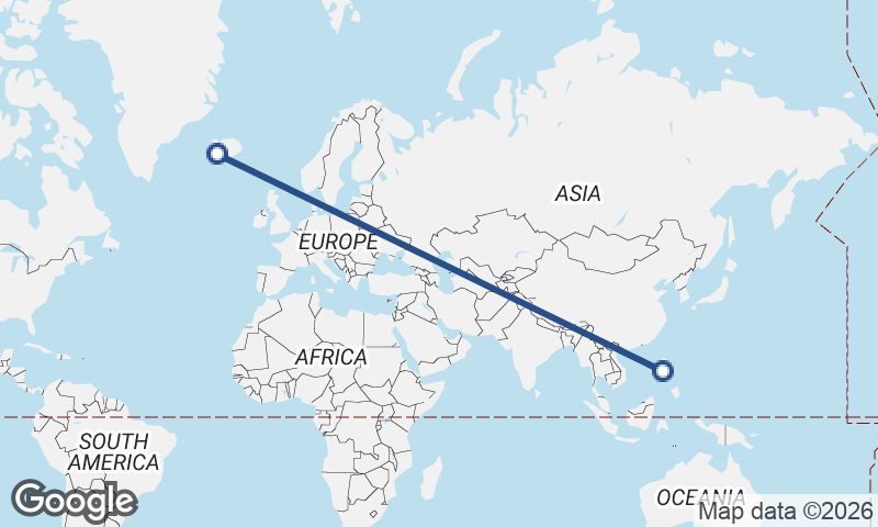 Manila to Reykjavík